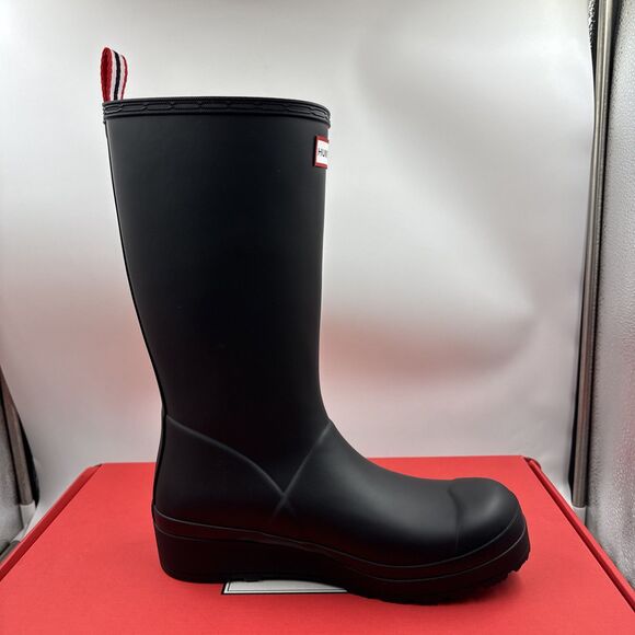New In Box Women's Hunter Play Tall Boots Rain Boot Shoes BLACK Size: 8 US / 6UK - Picture 8 of 16